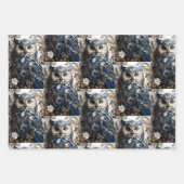 Schönes Niedliches Minimalistisches Owl Geschenkpapier Set (Vorderseite 3)