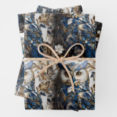 Schönes Niedliches Minimalistisches Owl Geschenkpapier Set (Beispiel)
