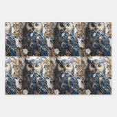 Schönes Niedliches Minimalistisches Owl Geschenkpapier Set (Vorderseite)