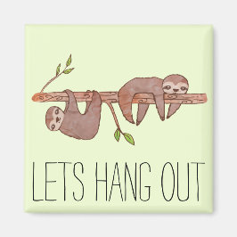 Schönes, Niedliches Paar Babyschläger auf einem Ba Magnet