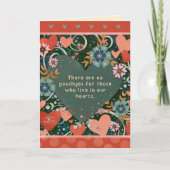 Schönes No Goodbys Beileid Zitat Blumenherz Karte (Vorderseite)