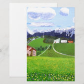Schönes Norwegen Briefpapier (Vorne/Hinten)