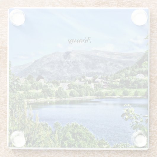 Schönes Norwegen Glasuntersetzer (Rückseite)