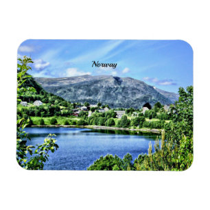 Schönes Norwegen, landschaftliche Landschaft Magnet