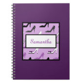 Schönes Notebook mit Lila Heelsen Notizblock (Vorderseite)