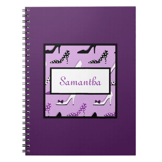 Schönes Notebook mit Lila Heelsen Notizblock (Vorderseite)