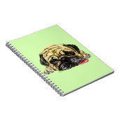 Schönes Notebook mit Mops Dog - Ihre Farben Notizblock (Rechte Seite)