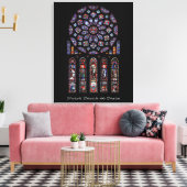 Schönes Notre Dame Kathedrale Nord Rose Fenster Leinwanddruck (Insitu (Wohnzimmer))