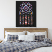 Schönes Notre Dame Kathedrale Nord Rose Fenster Leinwanddruck (Insitu (Schlafzimmer))