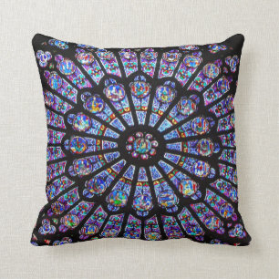Schönes Notre- DameRosen-Fenster Kissen
