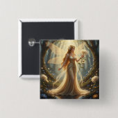 Schönes November Topaz Fairy Button (Vorne & Hinten)