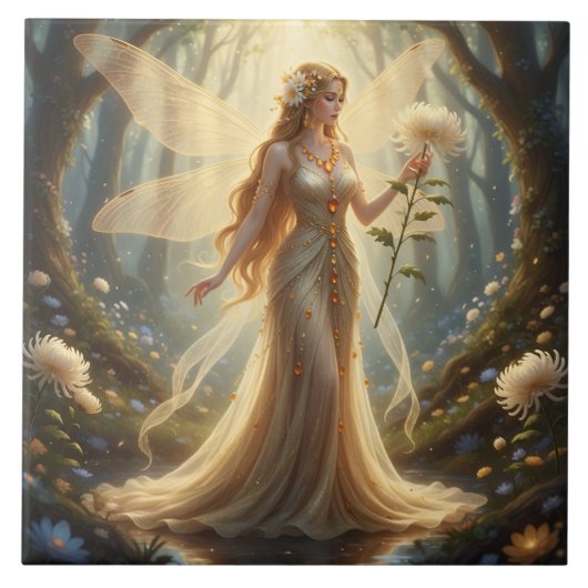 Schönes November Topaz Fairy Fliese (Vorderseite)