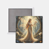 Schönes November Topaz Fairy Magnet (Vorderseite/Rückseite)
