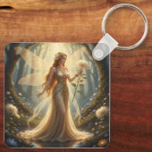 Schönes November Topaz Fairy Schlüsselanhänger (Rückseite)