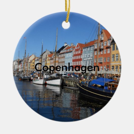 Schönes Nyhavn, Kopenhagen in Dänemark Keramikornament (Vorne)