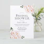 Schönes Oberröschen Rosa Elegantes Brautparty Einladung (Stehend Vorderseite)