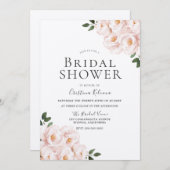 Schönes Oberröschen Rosa Elegantes Brautparty Einladung (Vorne/Hinten)