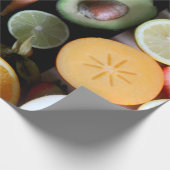Schönes Obst und Gemüse Geschenkpapier (Ecke)