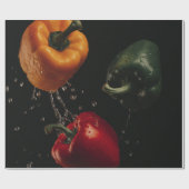 Schönes Obst und Gemüse Geschenkpapier (Flach)