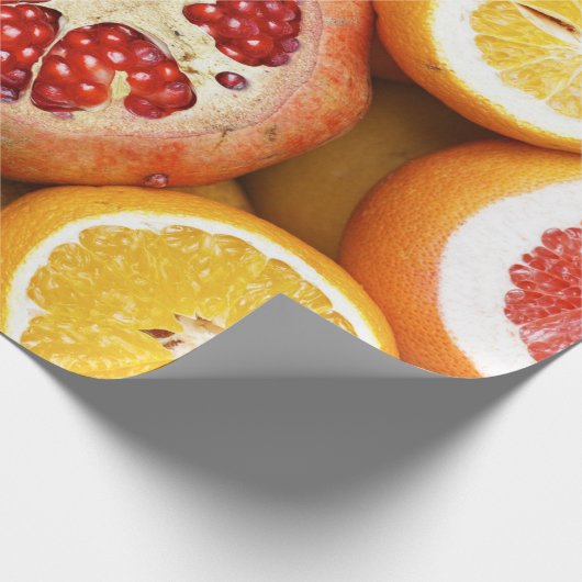 Schönes Obst und Gemüse Geschenkpapier (Ecke)