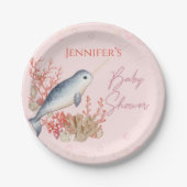 Schönes Ocean Baby Narwhal Muscheln Baby Dusche Pa Pappteller (Vorderseite)
