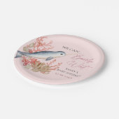 Schönes Ocean Baby Narwhal Muscheln Babydusche Pappteller (Schrägansicht)