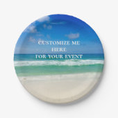 Schönes Ocean Fotografy Custom Beach Party Pappteller (Vorderseite)