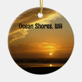 Schönes Ocean Shoes Beach Sunset Foto Keramik Ornament (Vorne)