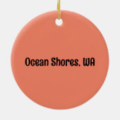 Schönes Ocean Shoes Beach Sunset Foto Keramik Ornament (Hinten)