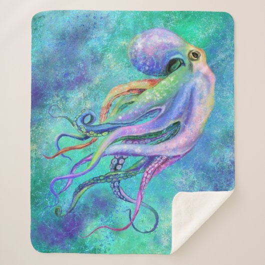 Schönes Octopus Sherpa Blanket Sherpadecke (Vorderseite)