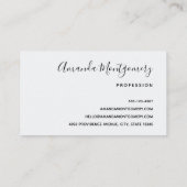 Schönes Off-White & Rote Rosen Blumenstrauß Visitenkarte (Rückseite)