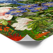 Schönes Öl färbt 2 Blume Poster (Ecke)