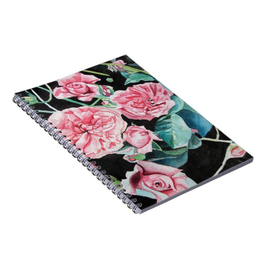 Schönes Old Pink Roses Blank Notebook Notizblock (Rechte Seite)