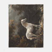 Schönes Ölgemälde aus Weißhorn Vintag Fleecedecke (Vorderseite)