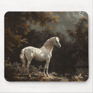 Schönes Ölgemälde aus Weißhorn Vintag Mousepad