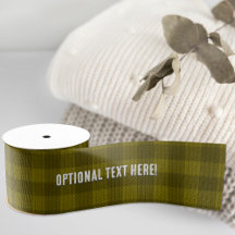 Schönes Olive Green Kariert - Ihr Name / Gruß