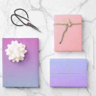 Schönes Ombre Geschenkpapier Set