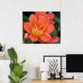 Schönes Orange Blume Foto Poster (Heimbüro)