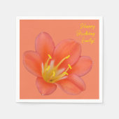 Schönes Orange Blume Foto | Serviette (Vorderseite)