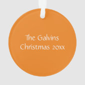 Schönes Orange & Green Mandarin Duck Portrait Ornament (Rückseite)