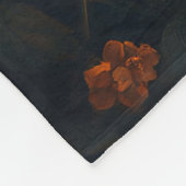 Schönes Orange Kitten mit Wildblumen Fleecedecke (Ecke)