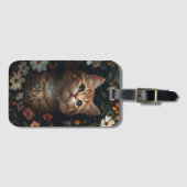 Schönes Orange Kitten mit Wildblumen Gepäckanhänger (Vorderseite (Horizontal))