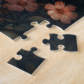 Schönes Orange Kitten mit Wildblumen Puzzle (Seite)