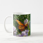 Schönes Orange Monarch Butterfly Foto Kaffeetasse (Links)