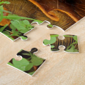 Schönes orange Pilz-Puzzlespiel Puzzle (Seite)