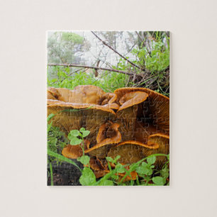 Schönes orange Pilz-Puzzlespiel Puzzle