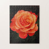 Schönes orange Rosendruckpuzzlespiel Puzzle (Vertikal)