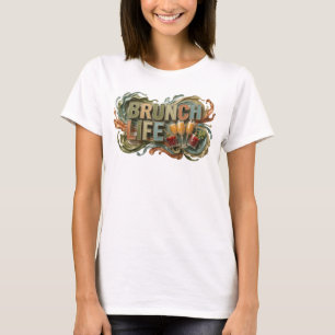 Schönes oranges BRUNCH LIFE Tee
