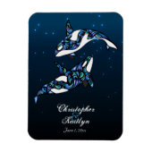 Schönes Orca Whales Wedding Magnet (Vertikal)