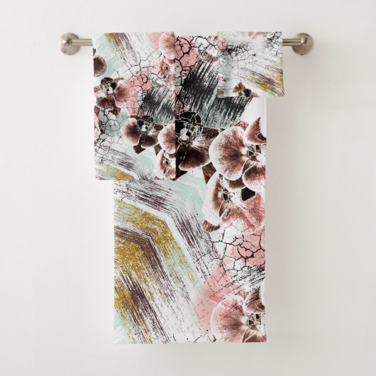 Schönes Orchideenstil Badhandtuch Set (Insitu)